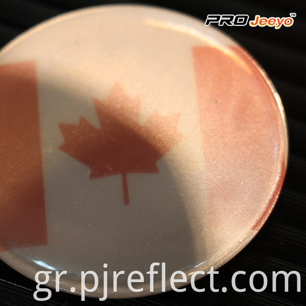 Reflective High Visibility Safety Canada Flag Badge